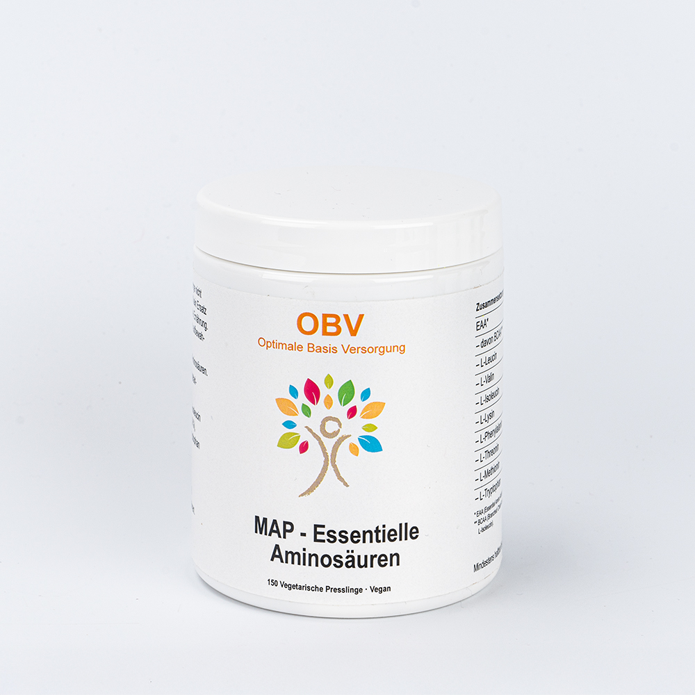 OBV MAP- Essentielle Aminosäuren - Powerprotein 150 Presslinge 1 OBV MAP- Essentielle Aminosäuren - Powerprotein 150 Presslinge