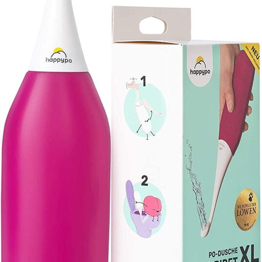 HappyPo Easy-Bidet (480ml, XL Himbeer (+50% Volumen))